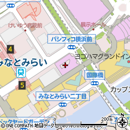 横浜みなとみらいホール　大ホール周辺の地図