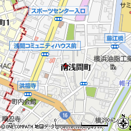 神奈川県横浜市西区南浅間町16周辺の地図