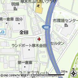 神奈川県厚木市金田1119周辺の地図