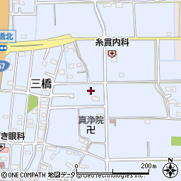 岐阜県本巣市三橋周辺の地図