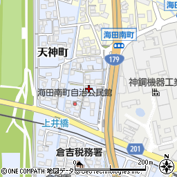 鳥取県倉吉市海田南町周辺の地図