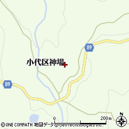 兵庫県美方郡香美町小代区神場周辺の地図