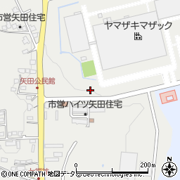 岐阜県美濃加茂市蜂屋町矢田周辺の地図