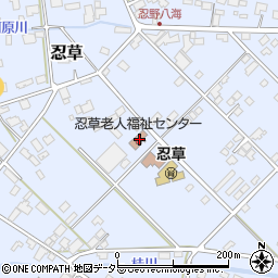 忍野村役場　忍草老人福祉センター周辺の地図