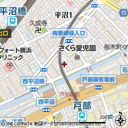神奈川県横浜市西区平沼1丁目14周辺の地図
