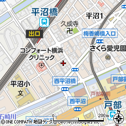 前澤給装工業株式会社　横浜営業所周辺の地図