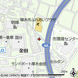 神奈川県厚木市金田1141周辺の地図