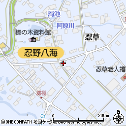 忍野村観光案内所周辺の地図