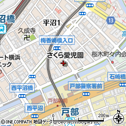 神奈川県横浜市西区平沼1丁目13周辺の地図