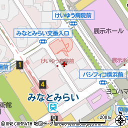 神奈川県警みなとみらい分庁舎周辺の地図