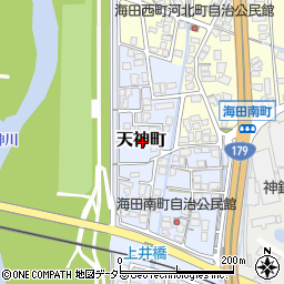 鳥取県倉吉市天神町周辺の地図