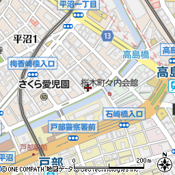 横浜フラッツ周辺の地図