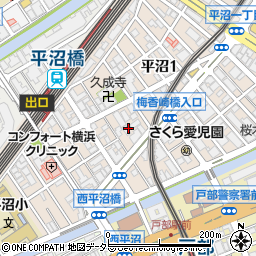 神奈川県横浜市西区平沼1丁目21周辺の地図