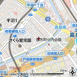 神奈川県横浜市西区平沼1丁目8周辺の地図