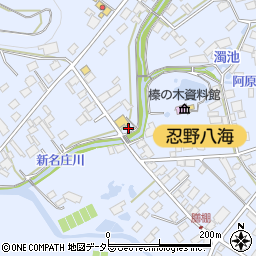 忍野八海(お釜池)周辺の地図