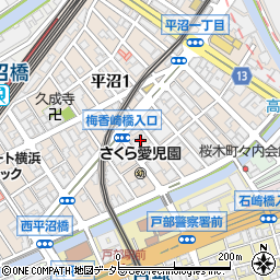 神奈川県横浜市西区平沼1丁目11周辺の地図