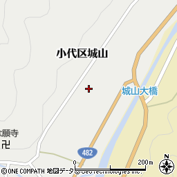 兵庫県美方郡香美町小代区城山周辺の地図