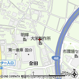 神奈川県厚木市金田790周辺の地図
