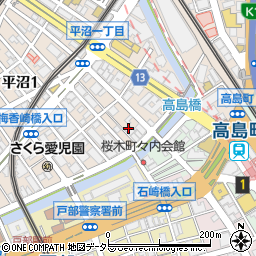 神奈川県横浜市西区平沼1丁目5周辺の地図