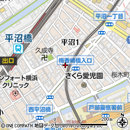 神奈川県横浜市西区平沼1丁目22周辺の地図