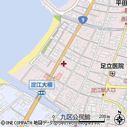 鳥取銀行淀江支店周辺の地図