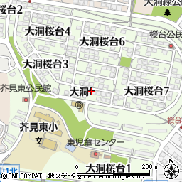 岐阜県岐阜市大洞桜台周辺の地図
