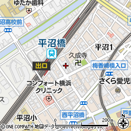 神奈川県横浜市西区平沼1丁目18周辺の地図