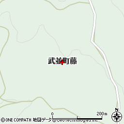 岐阜県恵那市武並町藤周辺の地図