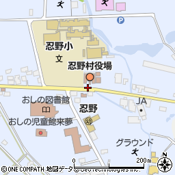忍野村役場前周辺の地図