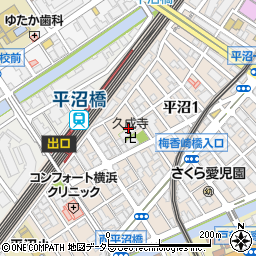 神奈川県横浜市西区平沼1丁目20周辺の地図