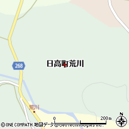 兵庫県豊岡市日高町荒川周辺の地図