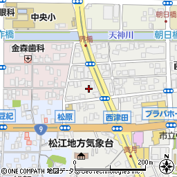 島根県松江市津田町周辺の地図