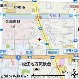 島根県松江市津田町周辺の地図