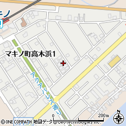 滋賀県高島市マキノ町高木浜周辺の地図