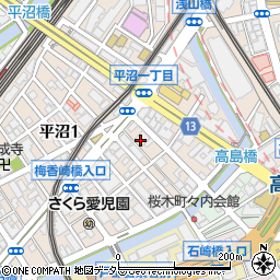 神奈川県横浜市西区平沼1丁目6周辺の地図