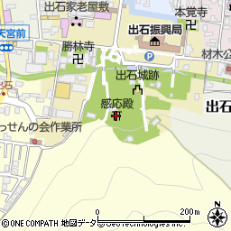 感応殿周辺の地図