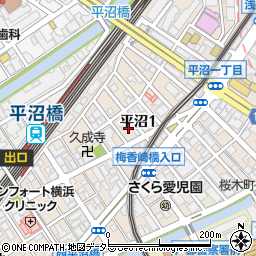 神奈川県横浜市西区平沼1丁目26周辺の地図