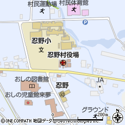 忍野児童館周辺の地図