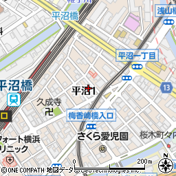 神奈川県横浜市西区平沼1丁目29周辺の地図