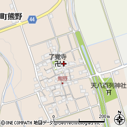 滋賀県長浜市高月町熊野周辺の地図