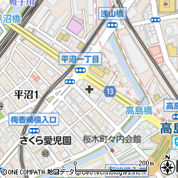 神奈川県横浜市西区平沼1丁目3周辺の地図