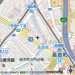 神奈川県横浜市西区平沼1丁目1周辺の地図