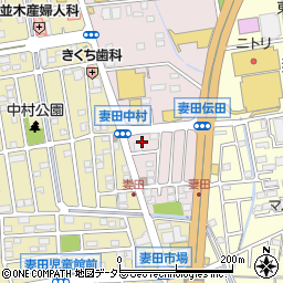 神奈川県厚木市妻田北1丁目3周辺の地図