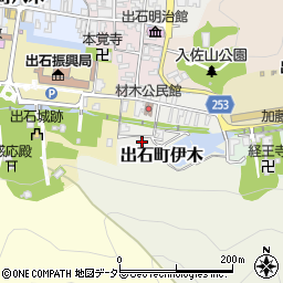 兵庫県豊岡市出石町材木周辺の地図