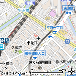 神奈川県横浜市西区平沼1丁目32周辺の地図