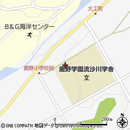 鳥取市立鹿野学園　流沙川学舎周辺の地図