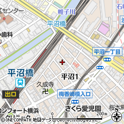 神奈川県横浜市西区平沼1丁目30周辺の地図