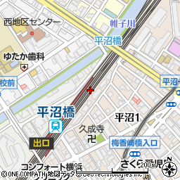 神奈川県横浜市西区平沼1丁目19周辺の地図