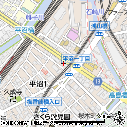 神奈川県横浜市西区平沼1丁目36周辺の地図