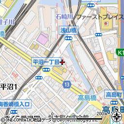 神奈川県横浜市西区平沼1丁目2周辺の地図